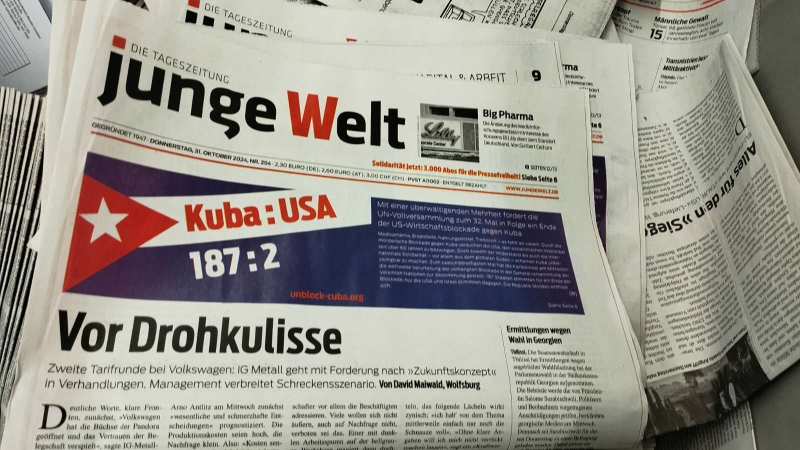 'Junge Welt' berichtet über die Abstimmung